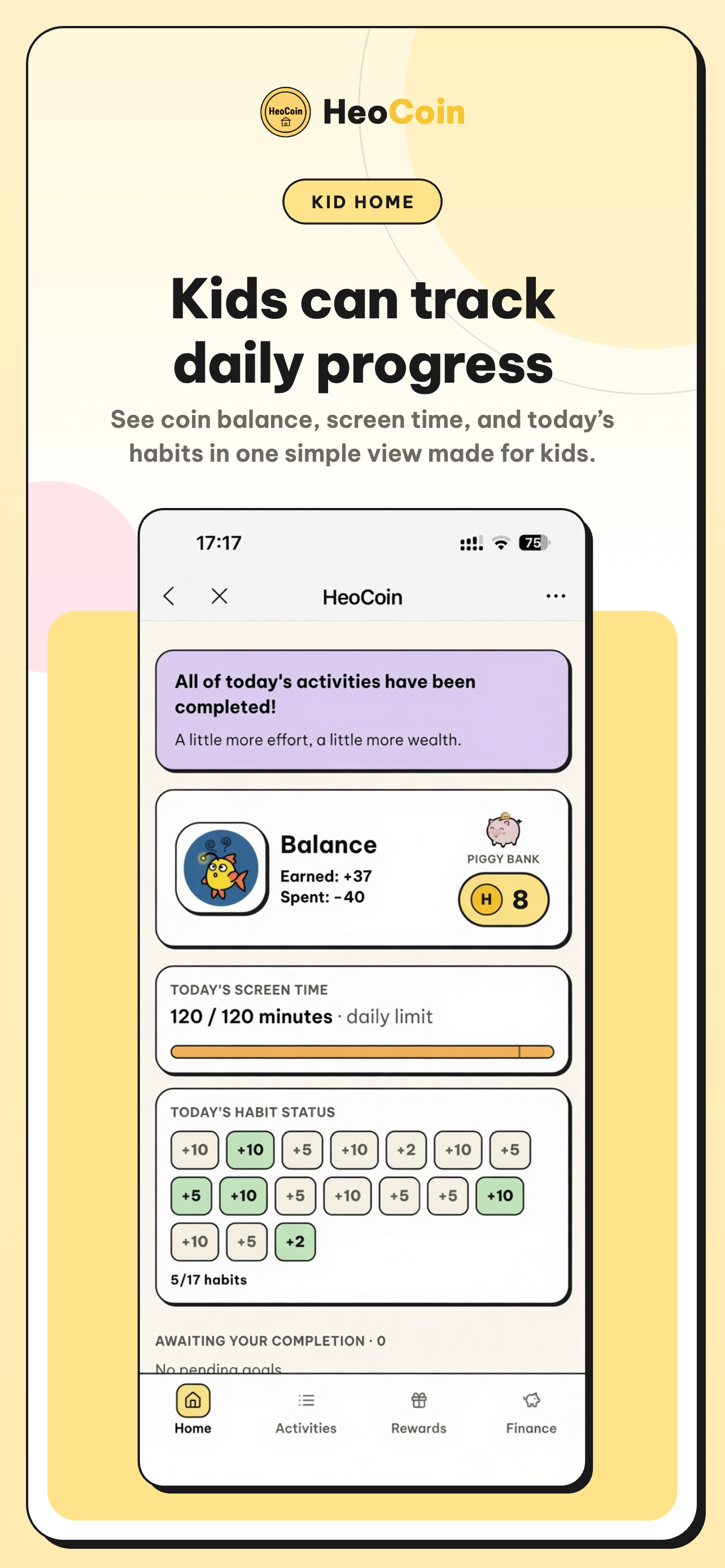 Kid View home screen