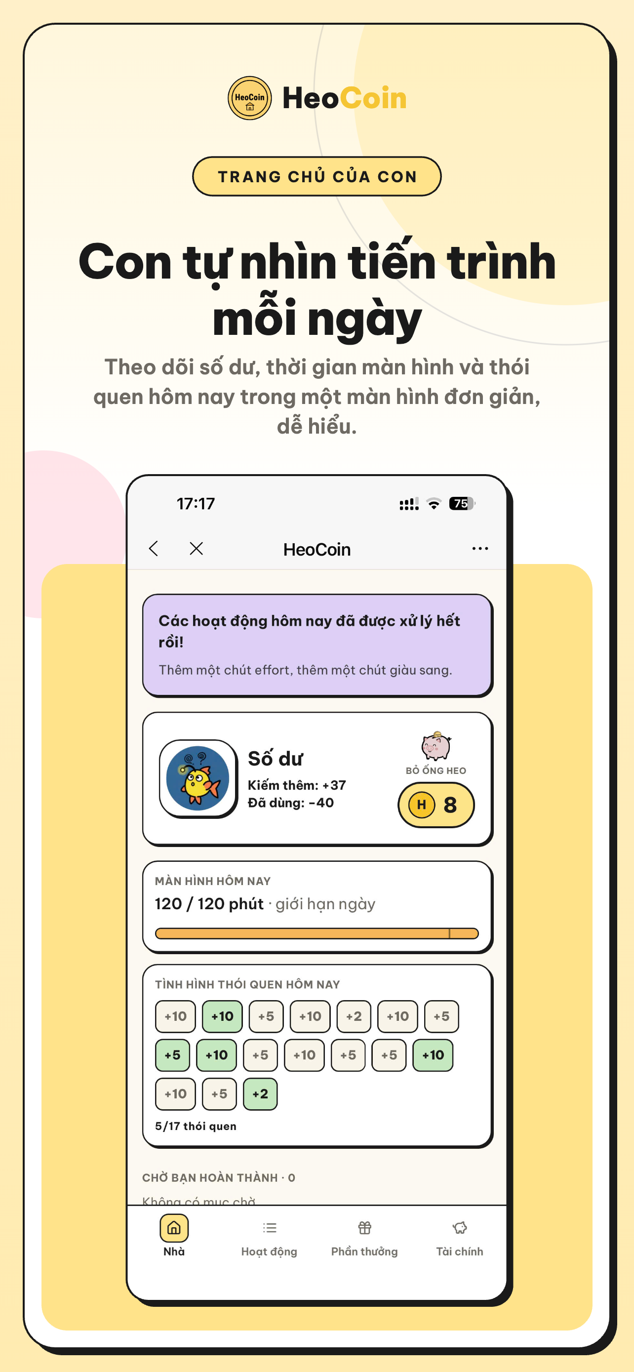 Màn hình chính của Kid View
